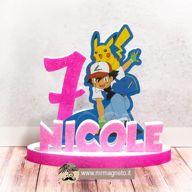 Striscione Banner POKEMON PERSONALIZZATO Compleanno NOME