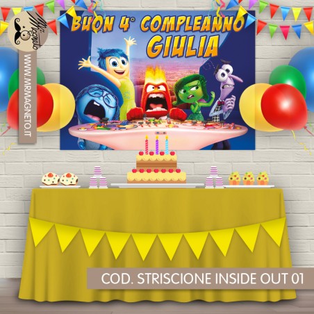 Striscione Inside out - 01 - carta cm 140x100 personalizzato