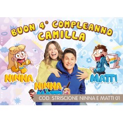 Striscione Ninna e Matti - 01 - carta cm 140x100 personalizzato