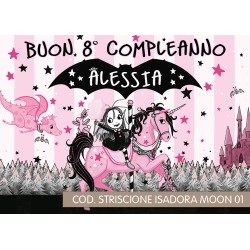 Striscione Isadora moon - 01 - carta cm 140x100 personalizzato