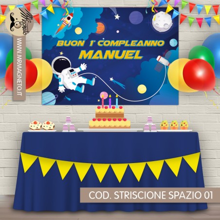 Striscione Spazio - 01 - carta cm 140x100 personalizzato