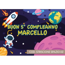 Striscione Spazio - 02 - carta cm 140x100 personalizzato