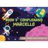 Striscione Spazio - 02 - carta cm 140x100 personalizzato