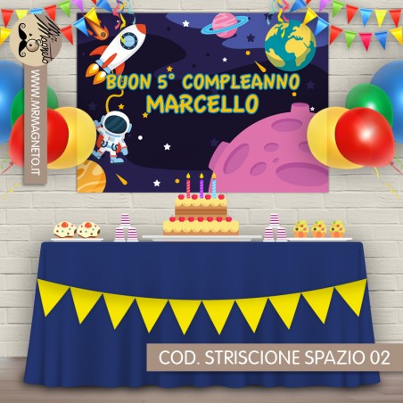 Striscione Spazio - 02 - carta cm 140x100 personalizzato