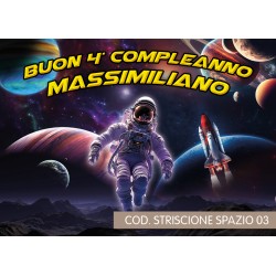 Striscione Spazio - 03 - carta cm 140x100 personalizzato