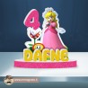 Sagoma Principessa Peach 01 con nome e numero