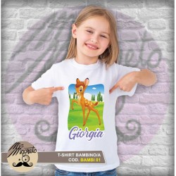 T-shirt Bambi - 01 - personalizzata