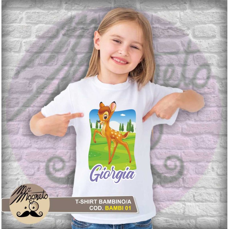 T-shirt Bambi - 01 - personalizzata