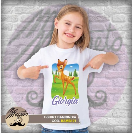 T-shirt Bambi - 01 - personalizzata