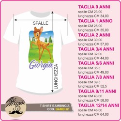 T-shirt Bambi - 01 - personalizzata