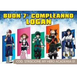 Striscione My hero academia - 01 - carta cm 140x100 personalizzato