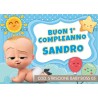 Striscione Baby Boss - 05 - carta cm 140x100 personalizzato