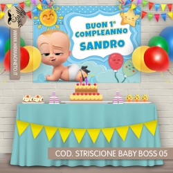 Striscione Baby Boss - 05 - carta cm 140x100 personalizzato