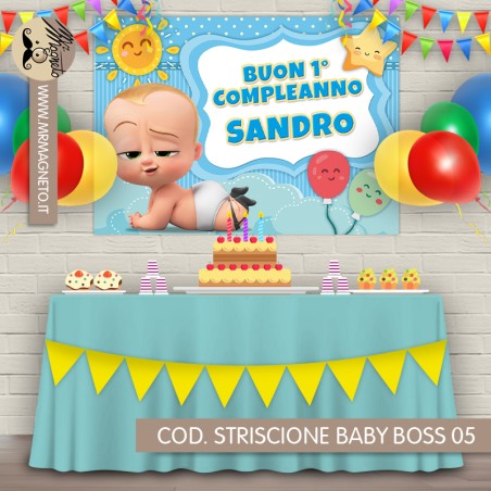 Striscione Baby Boss - 05 - carta cm 140x100 personalizzato