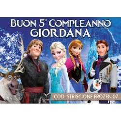 Striscione Frozen - 07- carta cm 140x100 personalizzato