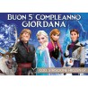 Striscione Frozen - 07- carta cm 140x100 personalizzato