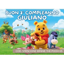 Striscione Winnie the Pooh - 05 - carta cm 140x100 personalizzato