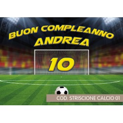 Striscione Calcio - 01 - carta cm 140x100 personalizzato