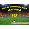 Striscione Calcio - 01 - carta cm 140x100 personalizzato