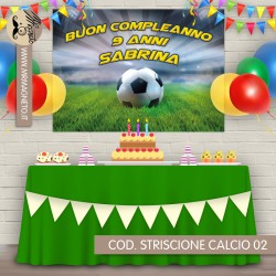 Striscione Calcio - 02 - carta cm 140x100 personalizzato