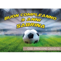 Striscione Calcio - 02 - carta cm 140x100 personalizzato