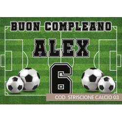 Striscione Calcio - 03 - carta cm 140x100 personalizzato