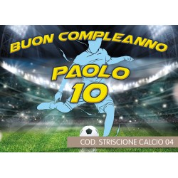 Striscione Calcio - 04 - carta cm 140x100 personalizzato