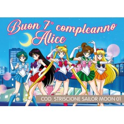 Striscione Sailor moon - 01 - carta cm 140x100 personalizzato