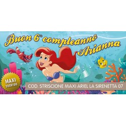 Striscione Maxi Ariel Sirenetta - 07 - carta cm 200x100 personalizzato