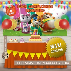 Striscione Maxi 44 Gatti - 04 - carta cm 200x100 personalizzato