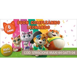 Striscione Maxi 44 Gatti - 04 - carta cm 200x100 personalizzato