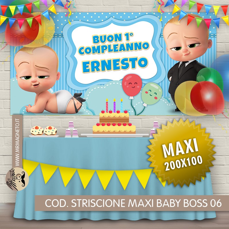 Striscione Maxi Baby Boss - 06 - carta cm 200x100 personalizzato