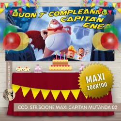 Striscione Maxi Capitan mutanda - 02 - carta cm 200x100 personalizzato