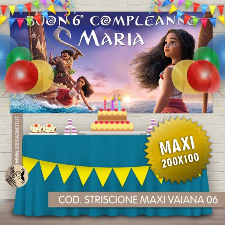 Striscione Maxi Oceania Vaiana - 06 - carta cm 200x100 personalizzato