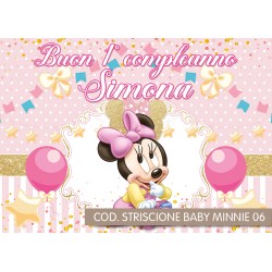 Striscione Baby Minnie - 06 - carta cm 140x100 personalizzato