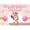 Striscione Baby Minnie - 06 - carta cm 140x100 personalizzato