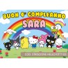 Striscione Hello Kitty - 03 - carta cm 140x100 personalizzato