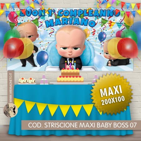 Striscione Maxi Baby Boss - 07 - carta cm 200x100 personalizzato