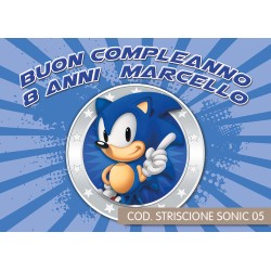 Striscione Sonic - 05 - carta cm 140x100 personalizzato