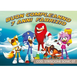 Striscione Sonic - 07 - carta cm 140x100 personalizzato