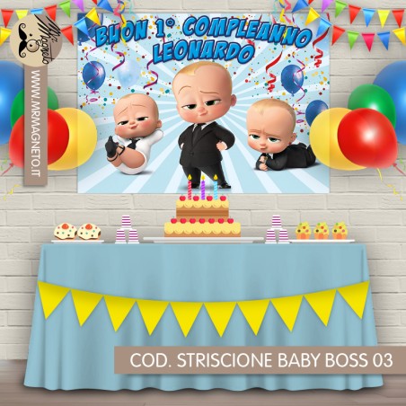 Striscione Baby Boss - 03 - carta cm 140x100 personalizzato