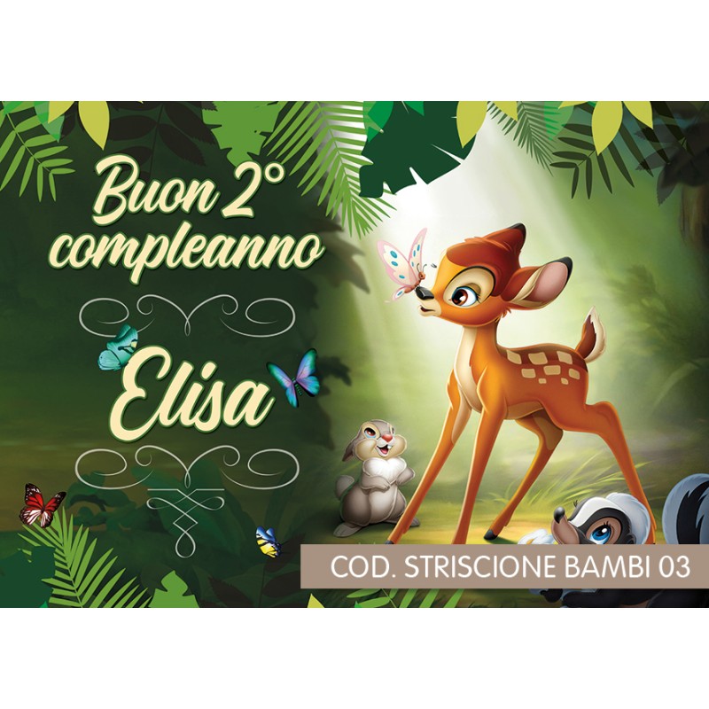 Striscione Dinosauri Baby - 03 - carta cm 140x100 personalizzato