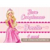 Striscione Barbie - 06 - carta cm 140x100 personalizzato