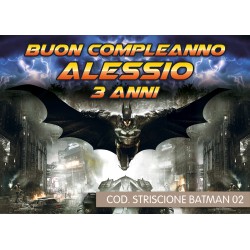 Striscione Batman - 02 - carta cm 140x100 personalizzato