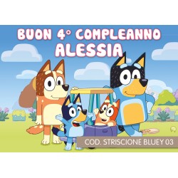 Striscione Bluey - 03 - carta cm 140x100 personalizzato