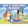 Striscione Bluey - 03 - carta cm 140x100 personalizzato