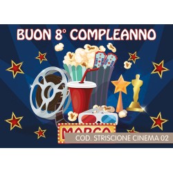 Striscione Cinema - 02 - carta cm 140x100 personalizzato
