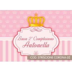 Striscione Corona - 02 - carta cm 140x100 personalizzato