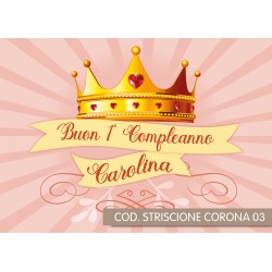 Striscione Corona - 02 - carta cm 140x100 personalizzato