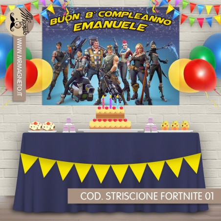 Striscione Fortnite - 01 - carta cm 140x100 personalizzato